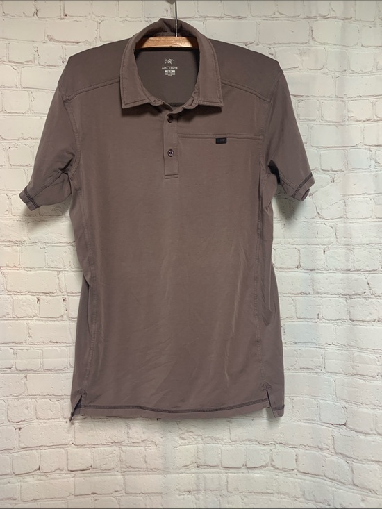 Arc'teryx Tops - Arc'teryx Mocha Brown Cotton Blend Polo Top Size M 40”